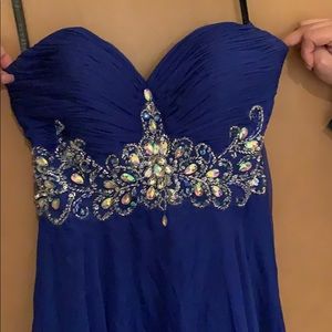 Royal blue party dress
